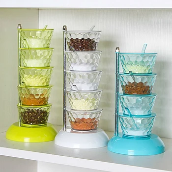 

Vertical Seasoning Box Rotary Seasoning Box Vertical Multi-layer Seasoning Pots Home Seasoning Pot Kitchen HUG-Deals