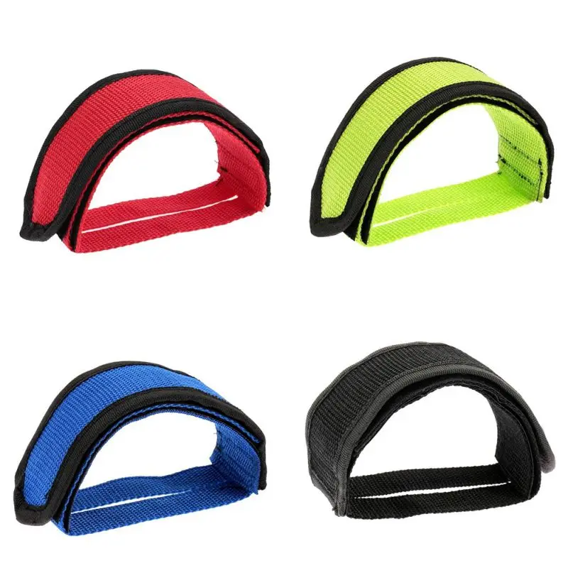 

2PCS Fixed Gear Fixie BMX Bike Bicycle Anti-slip Double Adhesive Straps Pedal Toe Clip Strap Belt Bycle Pedals Accessories