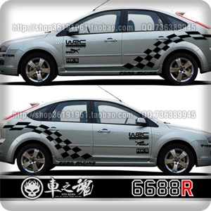 Автомобильные наклейки для Ford Focus 2009-2013, украшение для тела, Модифицированная Классическая Автомобильная наклейка для гоночного автомобиля