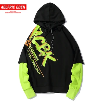 

Aelfric Eden Fashion Letter Printed Mens Hooded Sweatshirts 2019 Harajuku Streetwear Hoodies Hip Hop Male Casual Cotton Pullover