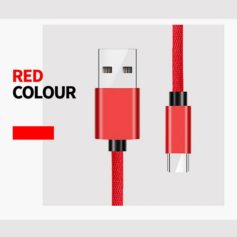 5А нейлоновый Плетеный usb type-C кабель для синхронизации данных и быстрой зарядки USB C кабель для huawei P10 samsung S9 S10 Xiaomi mi9 mi8 huawei type-c - Цвет: Red