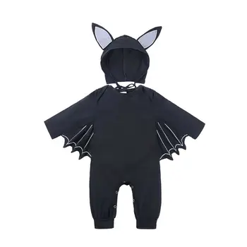 

2pcs Halloween Baby Boys Girls bat Long Sleeve Bodysuit Toldler Costumes Set
