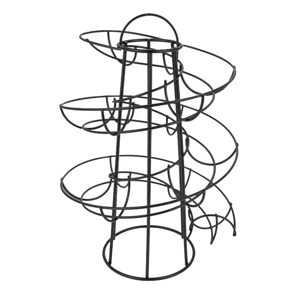 Blesiya Modern Spiraling Egg Storage Holder Roller Wire Rack Keeper (24 Eggs)