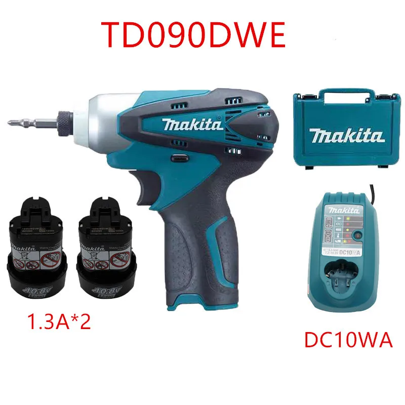Makita-コードレスインパクトドライバー、td090d、td090dwe、10.8v  
