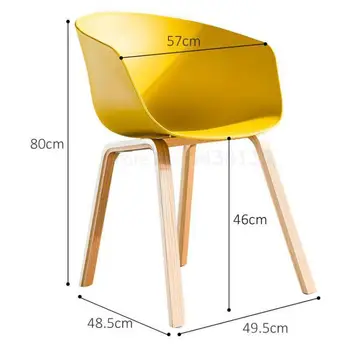 

Nordic dining chair home plastic creative desk chair simple talk chair coffee table solid wood table and chairs