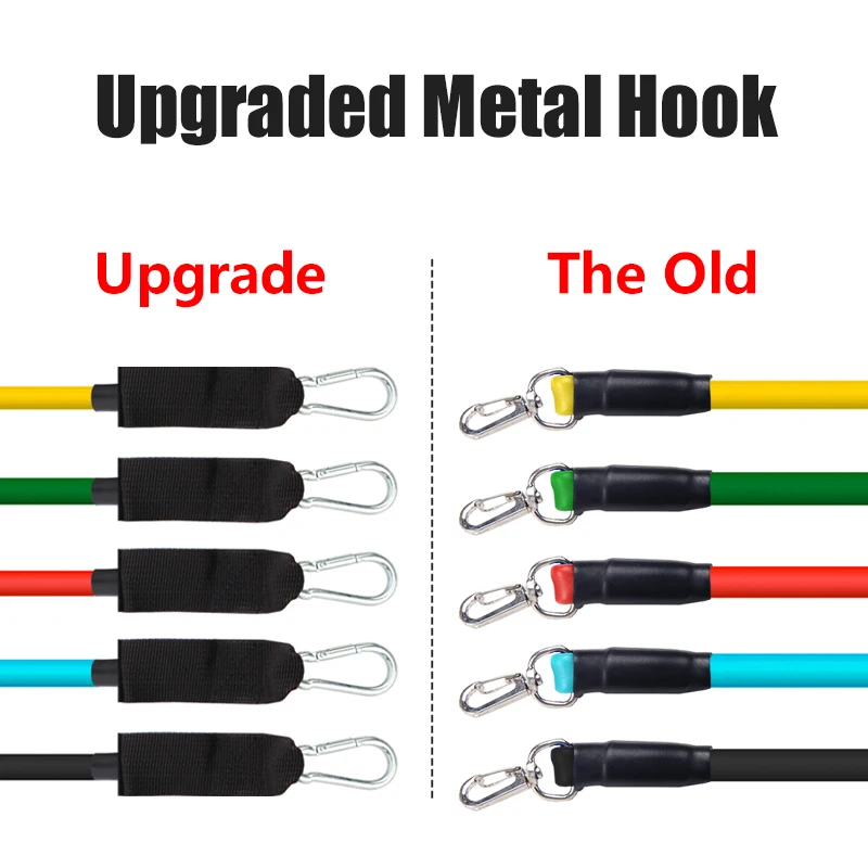 11pcs/set Pull Rope Fitness Exercises Resistance Bands Latex Tubes Pedal Excerciser Body Training Workout Yoga