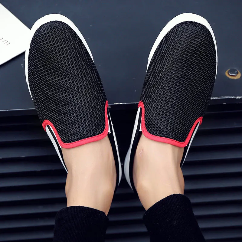 

2019 Summer Korean-style Breathable Casual Shoes Men Slipper with Holes Mesh Lazy Shoe AliExpress