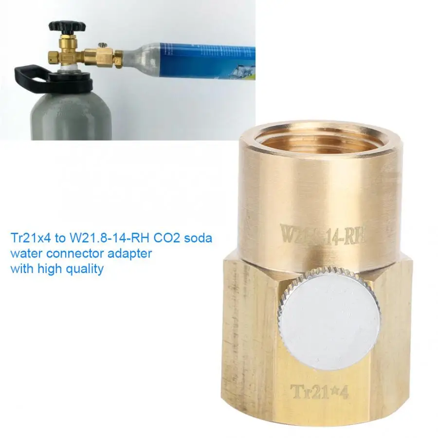 Соломинки из нержавеющей стали Tr21x4 до W21.8-14-RH СО2 адаптер Сода воды CO2 цилиндрический адаптер заполнитель клапан разъем