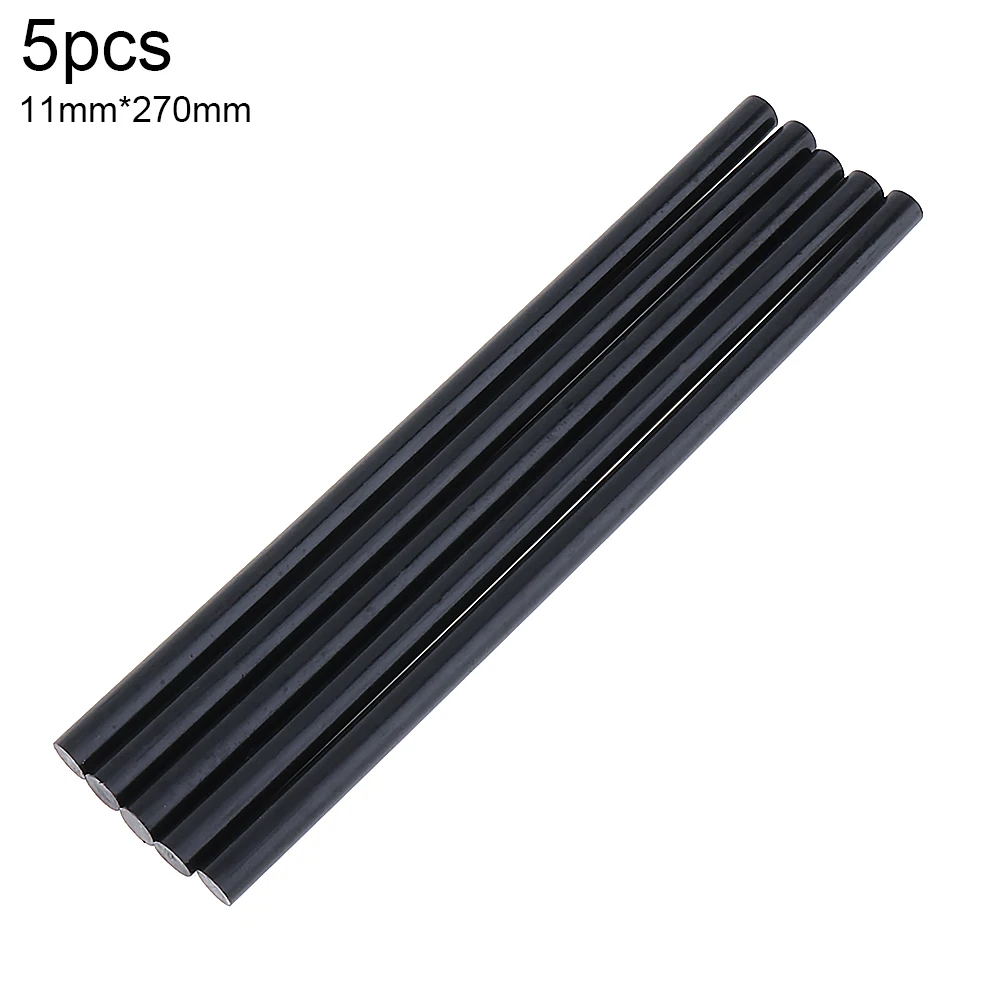 

5pcs/set 11mm x 270mm Black Hot Melt Gun Glue Sticks Gun Adhesive DIY Tools for Hot-melt Glue Gun Repair Tool Accessories