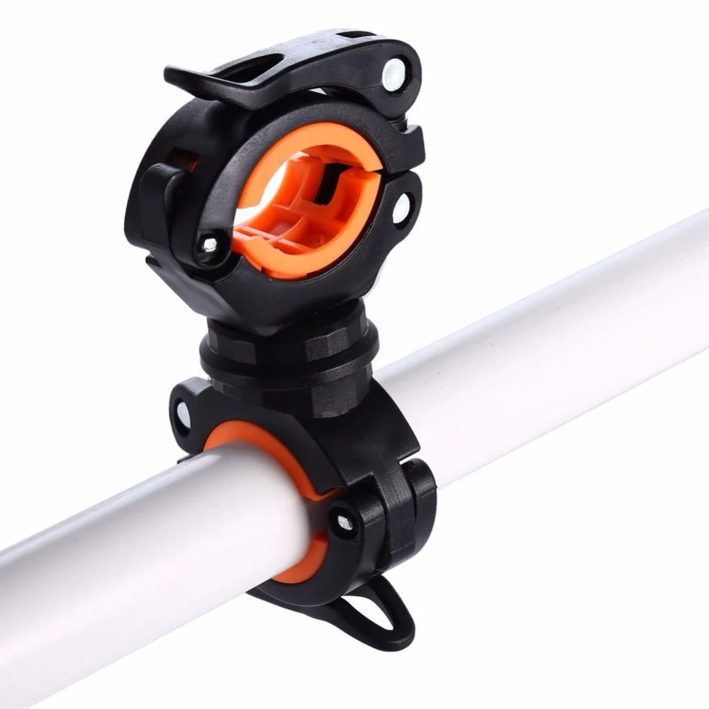 fasloyu Universal 360-degree Rotating Bike Bicycle Handlebar Mount LED Flashlight Torch Mount Clamp Clip Holder Grip Bracket Easy to Install Blue