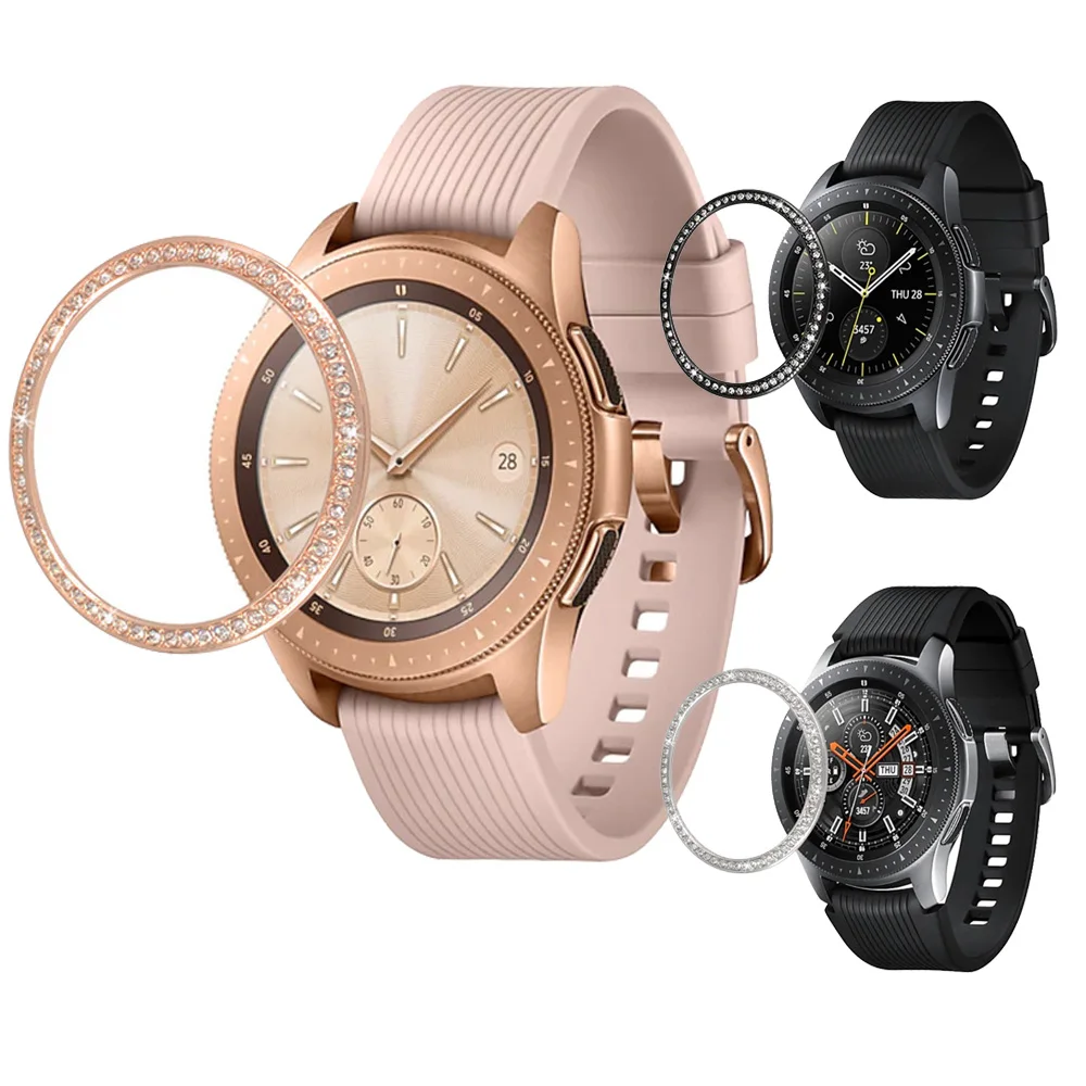 

Dial Steel Bezel For Samsung Galaxy Watch S3 46mm 42mm Diamond Metal Ring Cover Anti Scratch Bezel smart watch accessories S7
