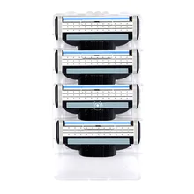 4 шт. бритвенные лезвия, совместимые с Mache 3 станком, бритвенные лезвия для мужчин, уход за лицом