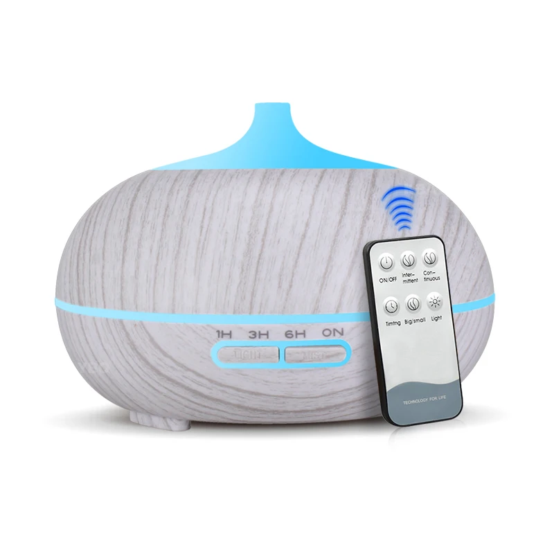  300ML Air Humidifier wood Diffuser Remote Control Aroma Aromatherapy Essential Oil Diffuser Ultraso