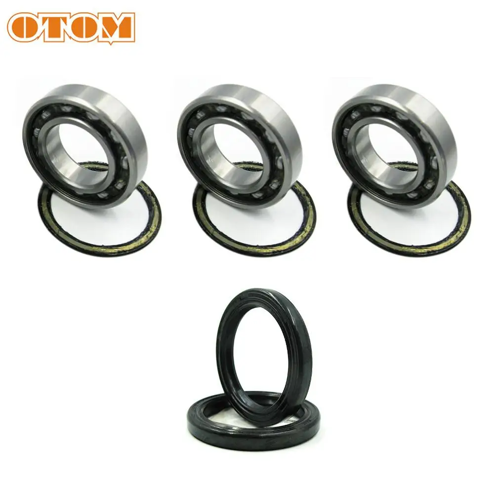 OTOM Motorcycle Accessories Front Rear Wheel Hub Oil Seal Bearing Set For KAWASAKI KX250F KX450F 2007- Dirt Bike Enduro