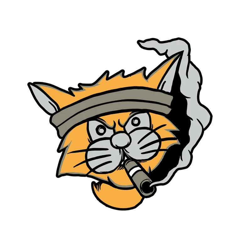 

head cat smoking biker jockey gentleman barber sticker decals #04005