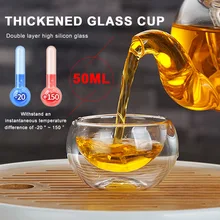 Молоко Термоизолированный бар чашки чая свечи в стеклянной чашке кофе кружки 50 мл контейнер для пива напитков обеденный прозрачный