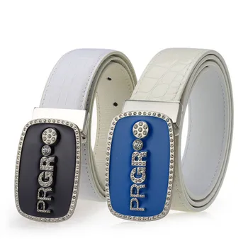 

New PRGR Diamond Golf Clubs Belt Crocodile-embossed Leather Complete Set Clip Belt Width 3.5CM Unisex