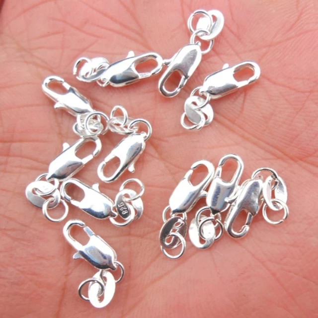 Sterling Silver, 925 Lobster Claw Clasp 2 styles - 7 sizes 8mm - 18mm 1  PC-10 PC