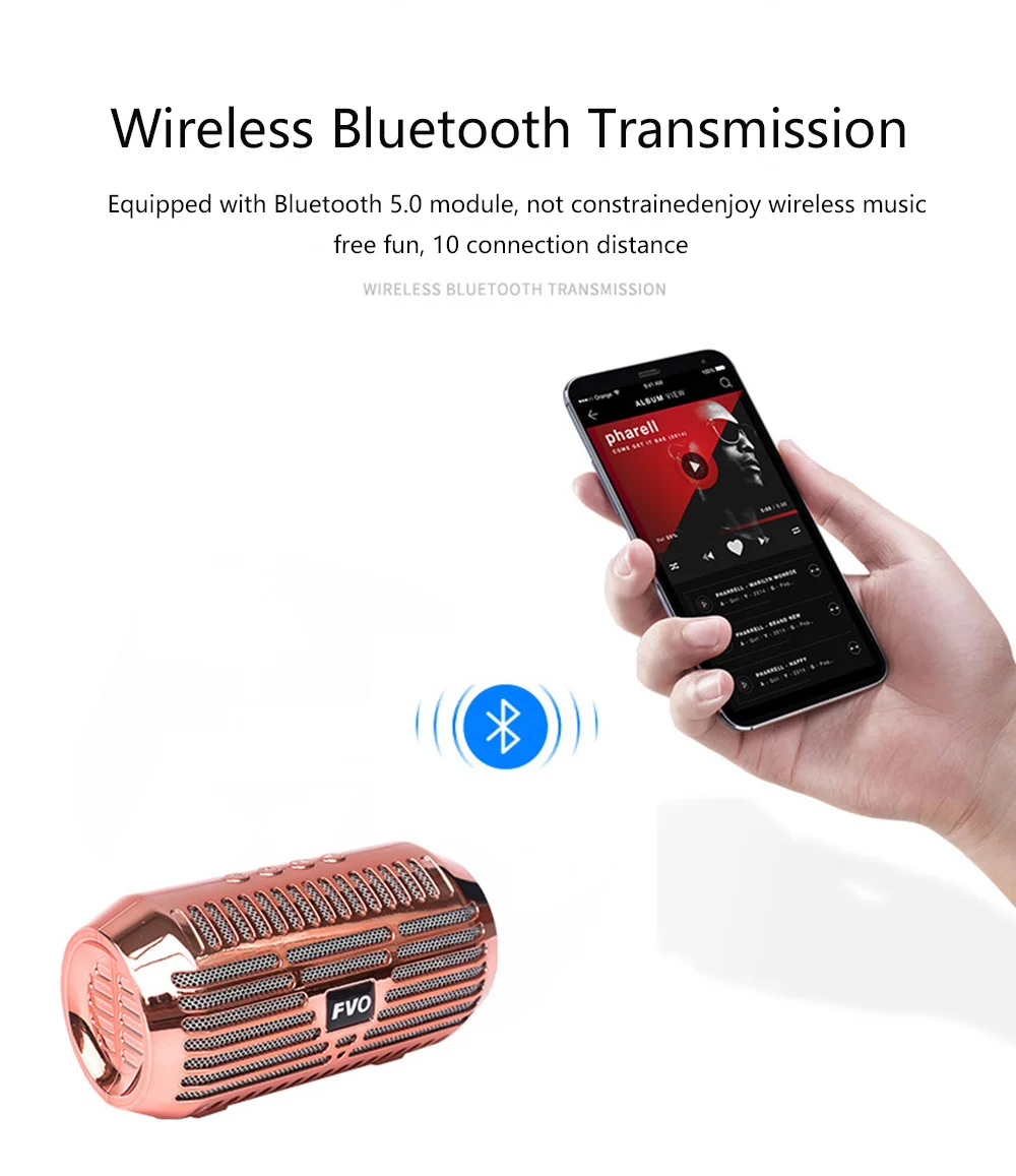 Портативный Bluetooth динамик s стерео мини беспроводной динамик с fm-радио USB SD карта AUX MP3 Воспроизведение музыки сабвуфер Колонка для телефона