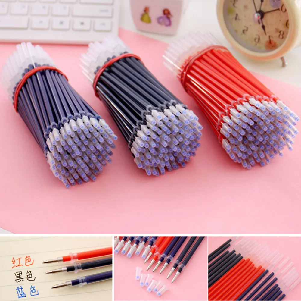 

#20# 100 Pack Ballpoint Pen Refill Core Pen Fine Nib School Office Supply New Auto Ballpoint Pen Refill Stationery Office School