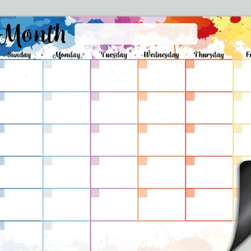 Soft Magnetic Whiteboard for Refrigerator Whiteboard Monthly/ Weekly Plan Calendar for School Office Supplies magnetic calendar dry erase whiteboard magnetic whiteboard magnetic dry erase board