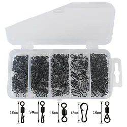 150 Packs of Eight-character Ring Carp Fishing Swivel Accessory Set Pin Fishing Supplies Multi-style Fishing Tools