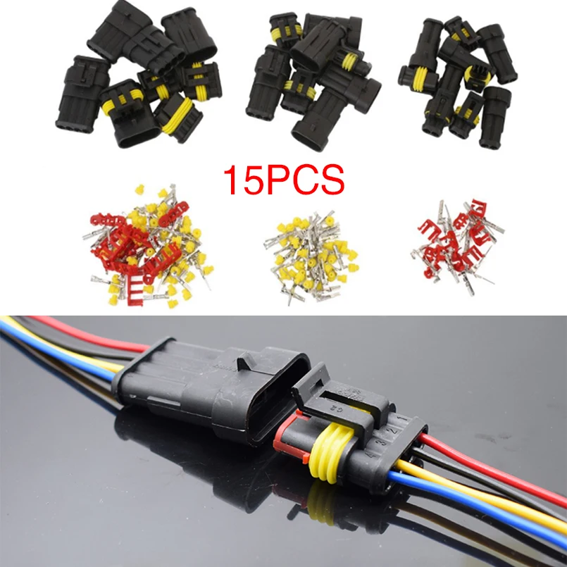 HID коннектор гнезда автомобиль HID коннектор проводки Замена 15 шт. 2/3/4 Pin премиум качества HID розетка