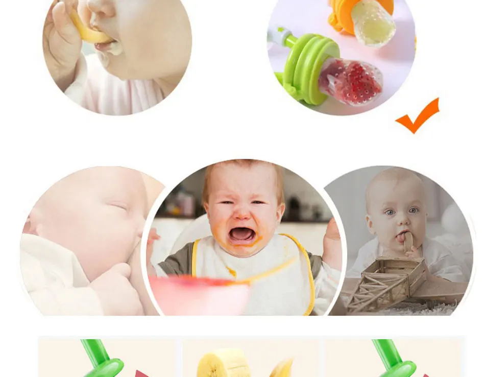 2019 Baby Nibbler Pacifiers Fresh Food Feeder Kids Fruit Feeder Nipples Feeding Safe Baby Supplies Nipple Teat Pacifier Bottles