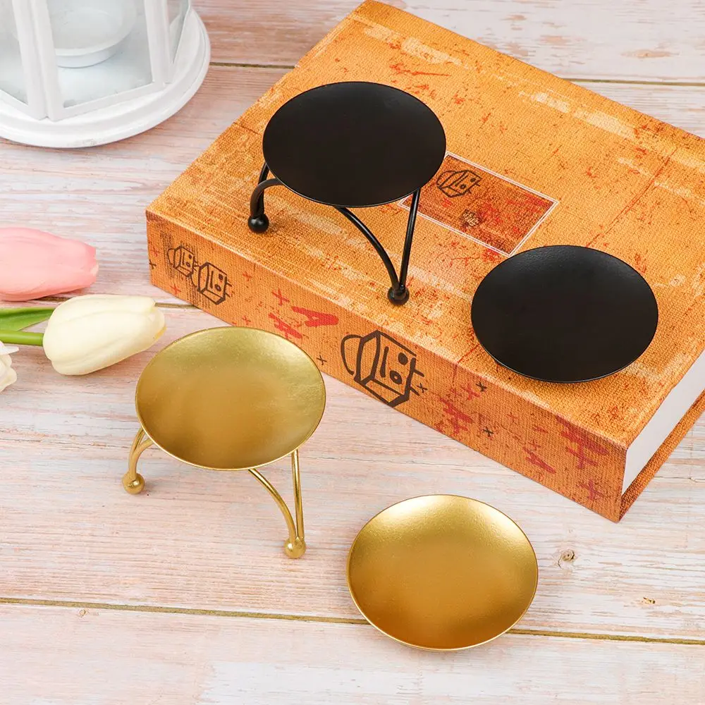 Nordic Style Metal Plate Iron Black Gold Plated candle holders Candle Holders Pillar For Wedding Party Festival Candelabra Art Gift Home Decor