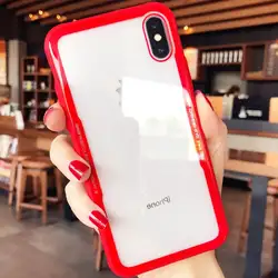 KJOEW яркий цвет рамка противоударный чехол для iphone XS Max XS 6 6s 7 8 Plus прозрачный ТПУ + PC жесткий защитный чехол для телефона