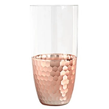 

European Hand-Made Glass Featuring Transparent Flower-Shaped Water Bottle Home Decoration Wedding Plant Decorative Vase Rose Gol
