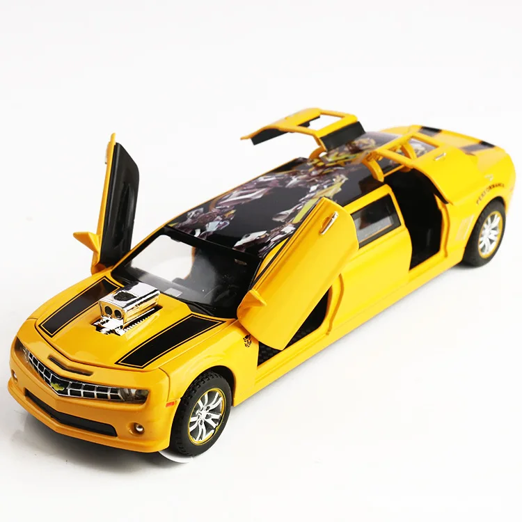 Горячая 1:32 Chevrolet расширенная версия сплава модель, моделирование классический звук и свет оттяните назад сувенирная модель - Цвет: Белый
