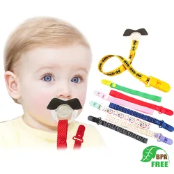 Cartoon Fixed Button Baby Pacifier Clip Chain Ribbon Dummy Soother Holder Chain Anti-drop Buckle Strap for Pacifier Baby Feeding