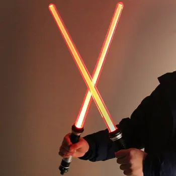 

2-in-1 Kids Lightsaber Creative LED Flashing Sword Cosplay Prop Funny Laser Sword Toy with Sound Luminous Children Boy Toys Gift