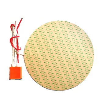 

120V 800W Diameter 400*1.5mm Round Silicone Heater adhesive 1 side digital thermostat on wire 1000mm lead wire