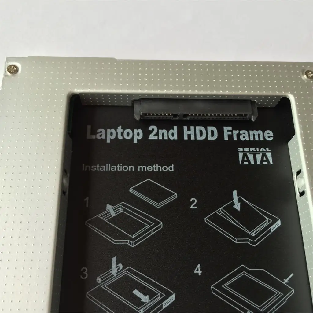 Dhl 20 шт. 9 5 мм 2 й жесткий диск Caddy IDE к SATA корпус для ноутбука DVD ROM Optibay адаптер SSD