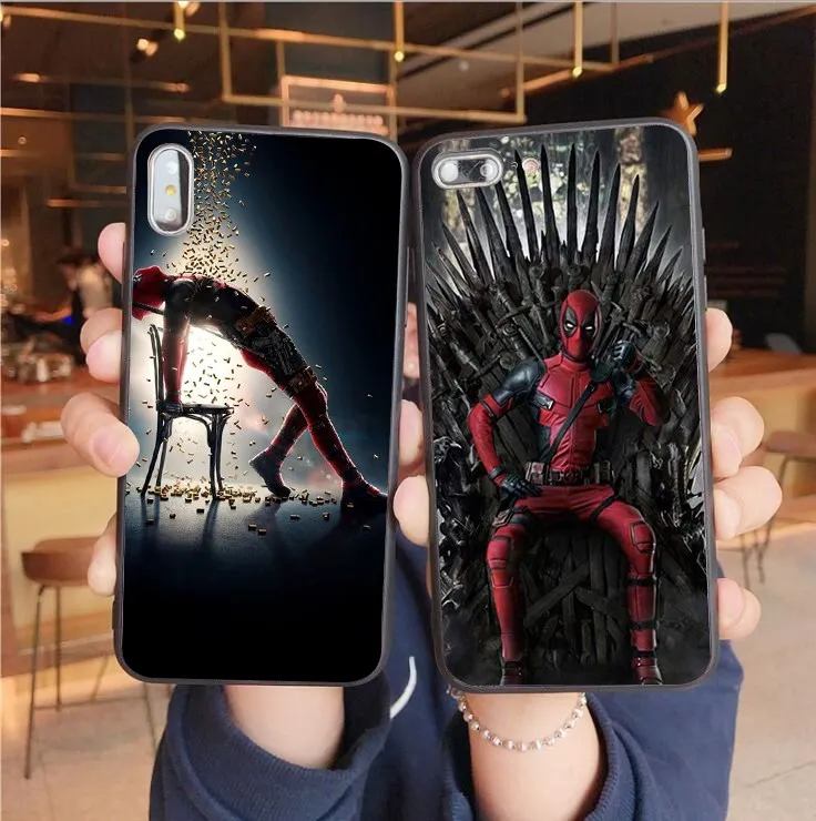 Marvel Super Hero Deadpool Case For Coque iPhone XS MAX 7 8 Soft TPU Back Cover 6 6S Plus 5 5S SE X XR |