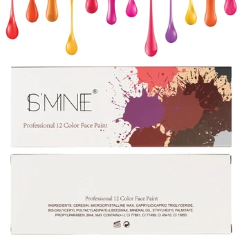 

12 Colors High Capacity Face Body Painting Tattoo Non Toxic Oil Paint Halloween 24BB