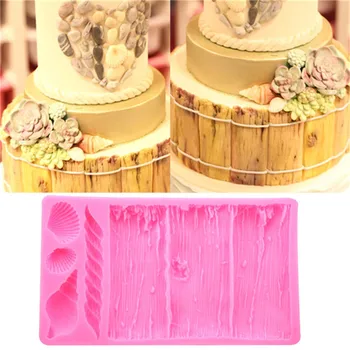 

3D Tree Bark Texture Line Cake Mold Silicone Fondant Mold Cake Decorating Tools Food Grade Texture Kitchen Accessories