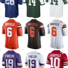 Мужская футболка Saquon Barkley 26 Sam Darnold 14 Baker Mayfield 6 Adam Thielen 19 Jimmy Garoppolo 10 Kirk Cousins 8