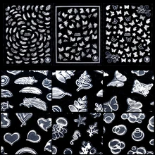 1 лист 3D наклейки для ногтей s самоклеящиеся переводные наклейки цветок бабочка перо дизайн ногтей наклейки украшения для ногтей