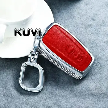 

Luxury Diamond Alloy Leather Key fob Case for Toyota Camry 2017 2018 CHR Prius Corolla RAV4 Remote 3 Button Keyless Cover Case