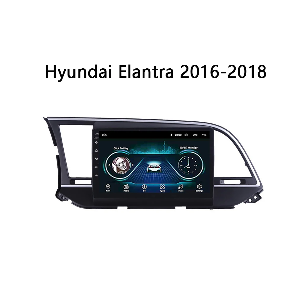 Автомагнитола для Hyundai Elantra 2016 2017 2018 Android 8 1 9 &quot GPS-навигация мультимедийная