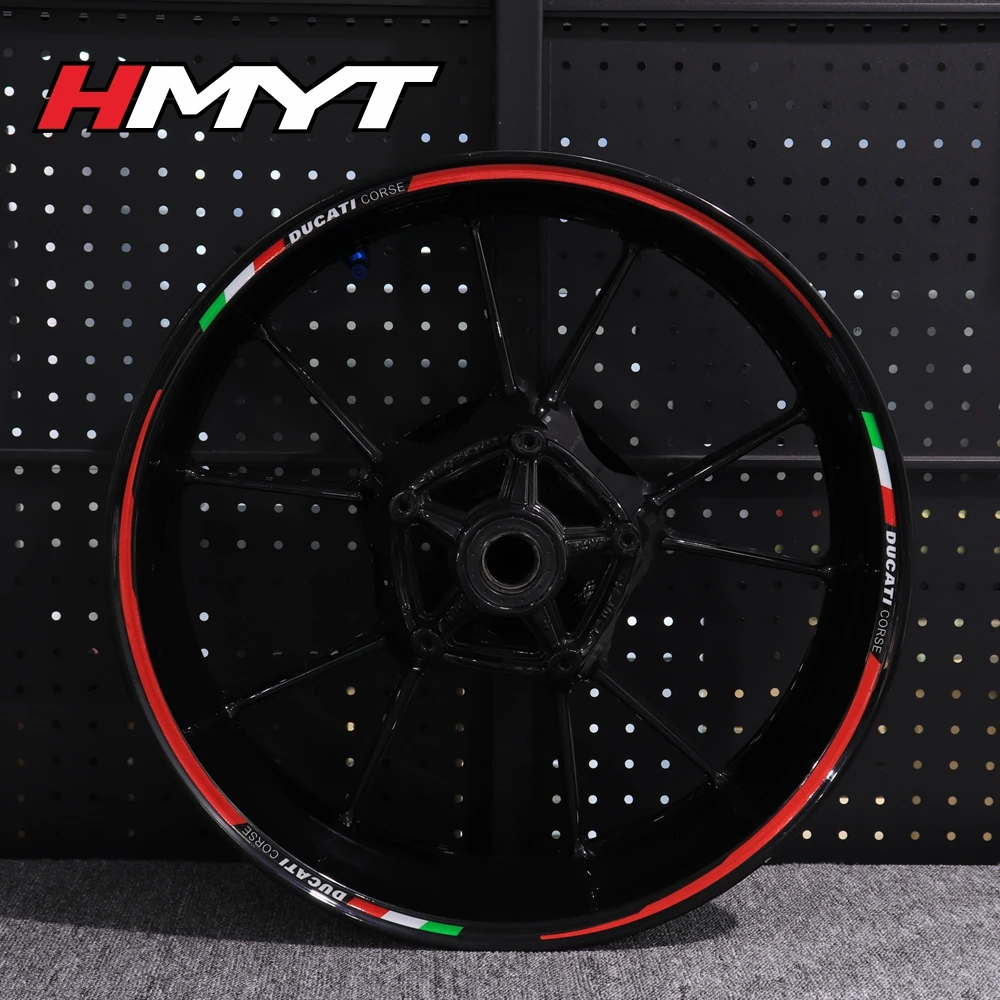Для поездок на мотоцикле Ducati 821 795 796 797 848 959 1199 Мотоцикл 17 дюймов для центрального движения колеса Водонепроницаемый Светоотражающие стикеры колесная наклейка - Цвет: S