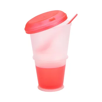 

Creative Breakfast Cup Oatmeal Cup Cereal To Go PP Material Snack Cup With Lid Foldable Spoon Food Container Keep Milk Cold
