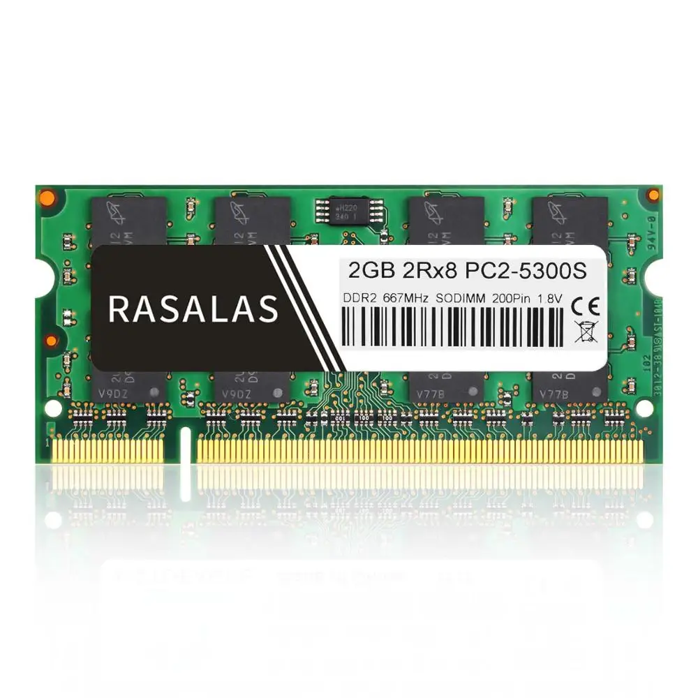 

Rasalas 2GB DDR2 667Mhz 800Mhz PC2-5300S PC2-6400S SO-DIMM 1,8V Notebook RAM 200Pin Laptop Memory sodimm