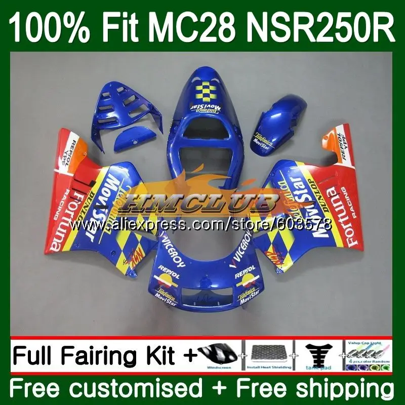 Литья под давлением для HONDA NSR250R 1994 1995 1996 1997 1998 1999 102CL. 48 MC28 NSR250 R RR СМП 250R 94 95 97 98 99 синий распродажа обтекатель - Цвет: No. 1