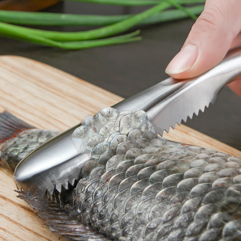 Ручное очищающее средство для морепродуктов, практичные инструменты для приготовления пищи, аксессуары для рыбалки, скребок для рыбы из нержавеющей стали, скалер
