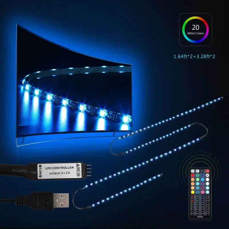 Светодиодный ленточный светильник RGB многоцветный 5050 ТВ ПОДСВЕТКА ПК фоновый ing