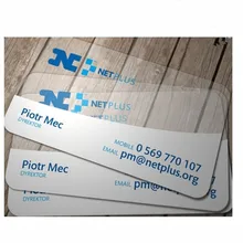 Низкая цена на заказ прозрачные с рисунком пластиковая визитка